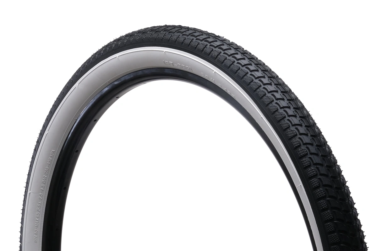 26 x 2.125 Tire Black with White Wall